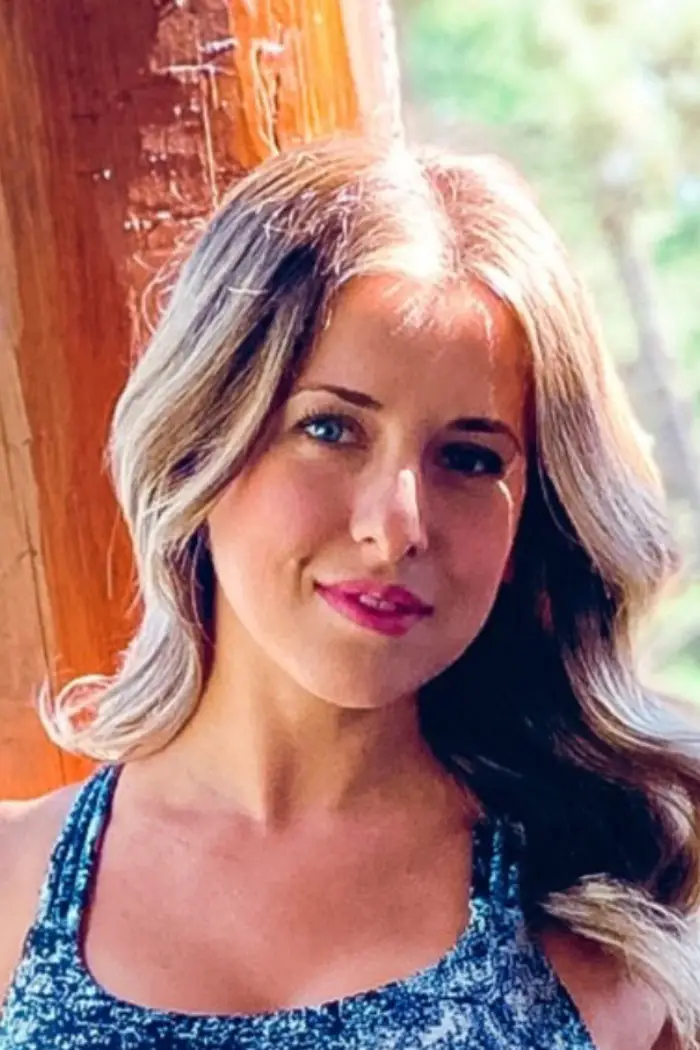 Portrait of Teal Nicholson, who leads trauma-informed yoga at Carrara