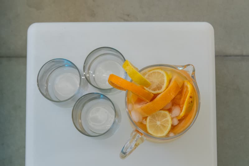 Water Drink with Orange Peel