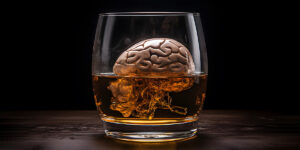 human brain in alcohol