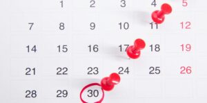 Marking down days on calendar.
